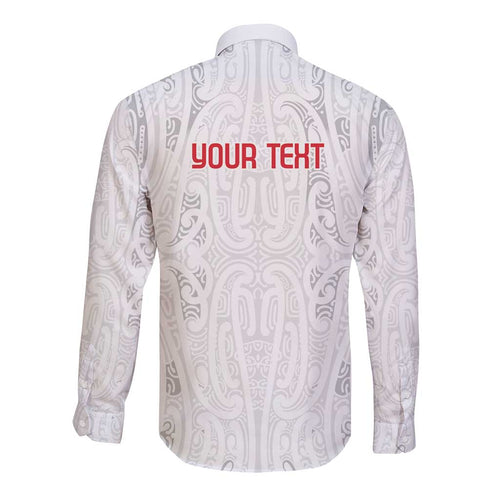 New Zealand Maori Heart Tribal Personalised Long Sleeve Button Shirt Polynesian Patterns