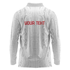 New Zealand Maori Heart Tribal Personalised Long Sleeve Polo Shirt Polynesian Patterns