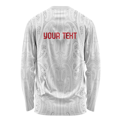 New Zealand Maori Heart Tribal Personalised Long Sleeve Shirt Polynesian Patterns
