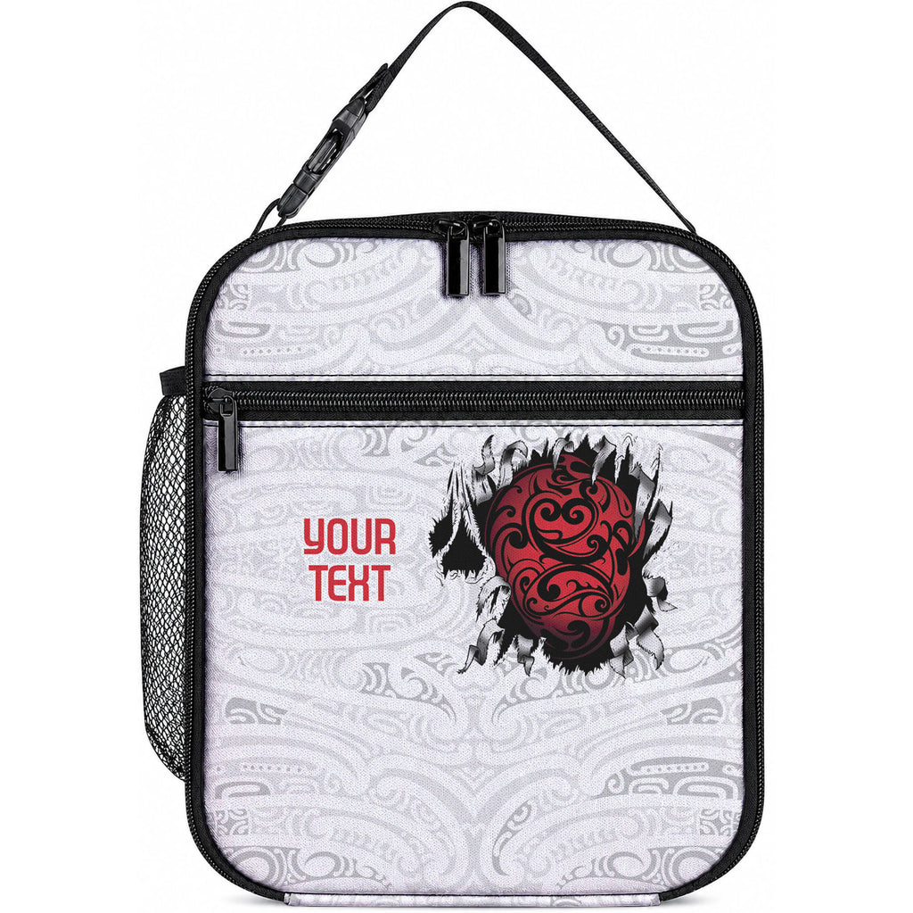 New Zealand Maori Heart Tribal Personalised Lunch Bag Polynesian Patterns