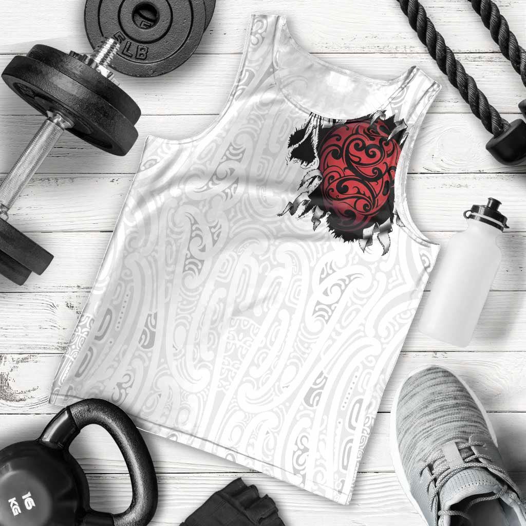 New Zealand Maori Heart Tribal Personalised Men Tank Top Polynesian Patterns