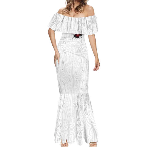 New Zealand Maori Heart Tribal Personalised Mermaid Dress Polynesian Patterns