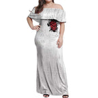 New Zealand Maori Heart Tribal Personalised Off Shoulder Maxi Dress Polynesian Patterns