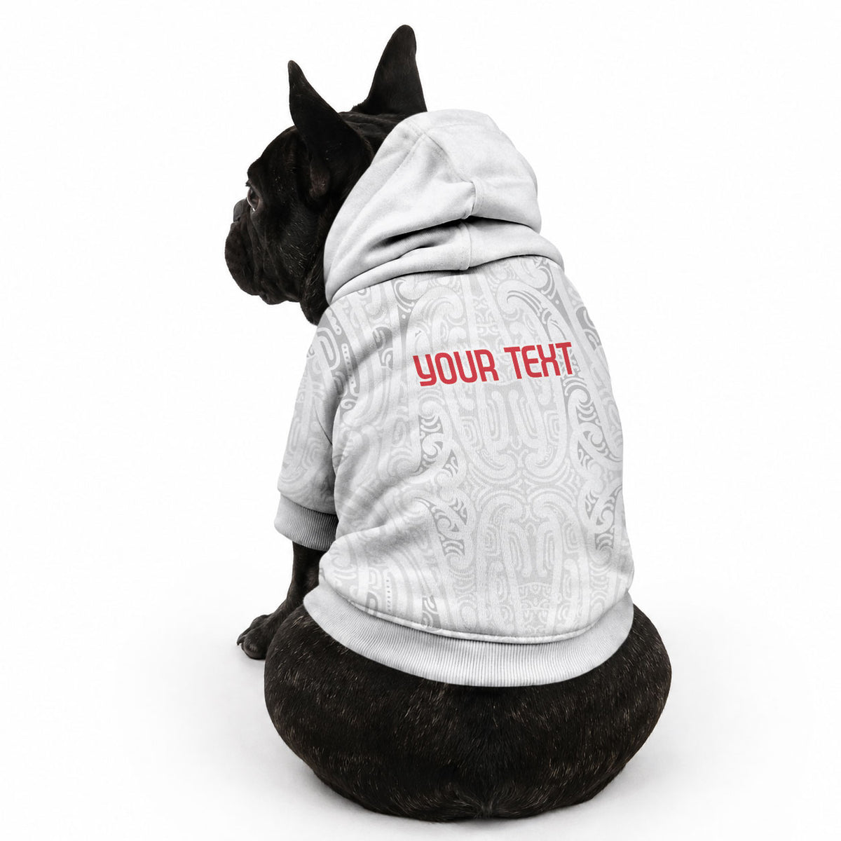 New Zealand Maori Heart Tribal Personalised Pet Hoodie Polynesian Patterns