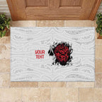 New Zealand Maori Heart Tribal Personalised Rubber Doormat Polynesian Patterns