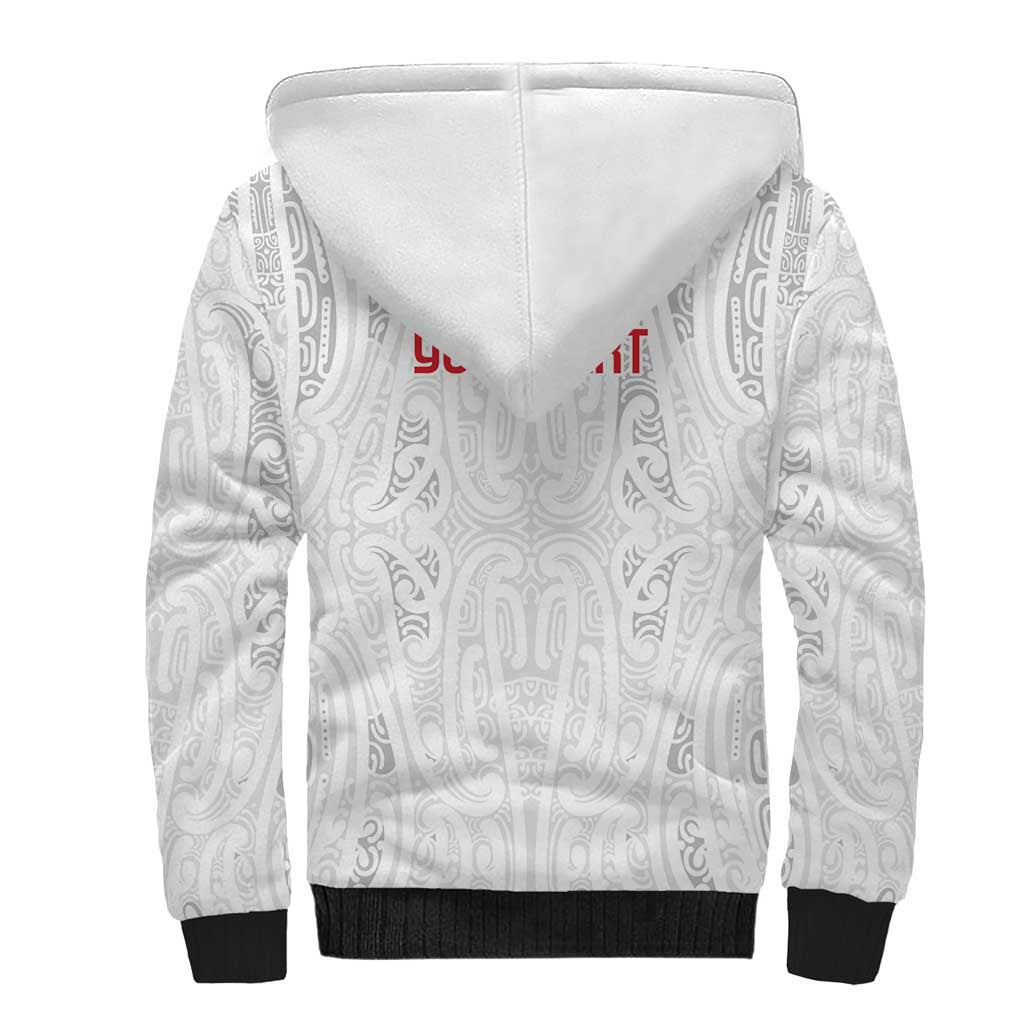New Zealand Maori Heart Tribal Personalised Sherpa Hoodie Polynesian Patterns