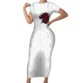 New Zealand Maori Heart Tribal Personalised Short Sleeve Bodycon Dress Polynesian Patterns