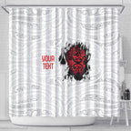 New Zealand Maori Heart Tribal Personalised Shower Curtain Polynesian Patterns