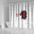 New Zealand Maori Heart Tribal Personalised Shower Curtain Polynesian Patterns