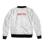 New Zealand Maori Heart Tribal Personalised Sleeve Zip Bomber Jacket Polynesian Patterns