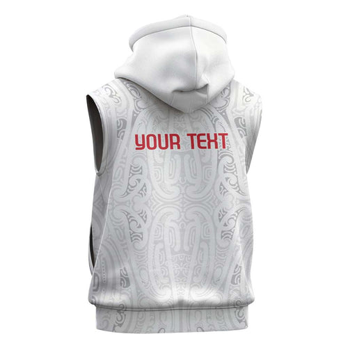 New Zealand Maori Heart Tribal Personalised Sleeveless Hoodie Polynesian Patterns