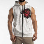 New Zealand Maori Heart Tribal Personalised Sleeveless Zip Hoodie Polynesian Patterns