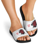 New Zealand Maori Heart Tribal Personalised Slide Sandals Polynesian Patterns