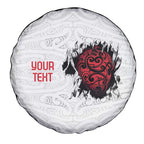 New Zealand Maori Heart Tribal Personalised Spare Tire Cover Polynesian Patterns