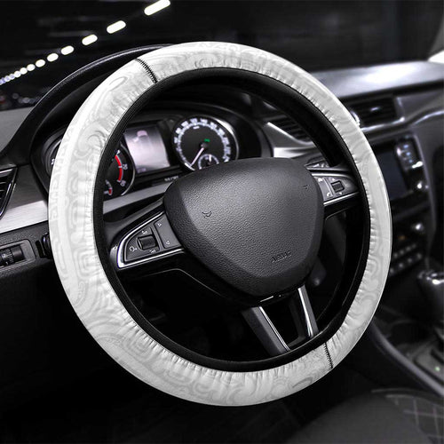 New Zealand Maori Heart Tribal Steering Wheel Cover Polynesian Patterns