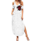 New Zealand Maori Heart Tribal Personalised Summer Maxi Dress Polynesian Patterns