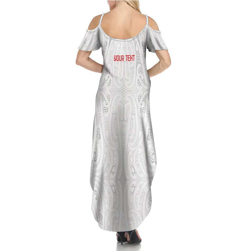 New Zealand Maori Heart Tribal Personalised Summer Maxi Dress Polynesian Patterns