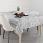 New Zealand Maori Heart Tribal Personalised Tablecloth Polynesian Patterns