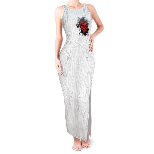 New Zealand Maori Heart Tribal Personalised Tank Maxi Dress Polynesian Patterns