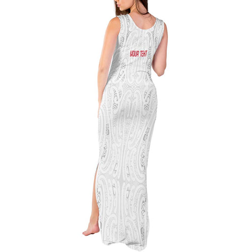 New Zealand Maori Heart Tribal Personalised Tank Maxi Dress Polynesian Patterns