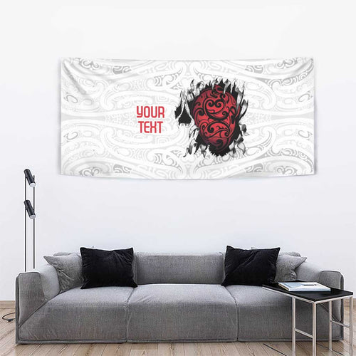 New Zealand Maori Heart Tribal Personalised Tapestry Polynesian Patterns