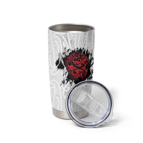 New Zealand Maori Heart Tribal Personalised Tumbler Cup Polynesian Patterns