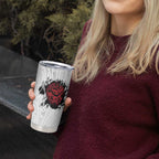New Zealand Maori Heart Tribal Personalised Tumbler Cup Polynesian Patterns