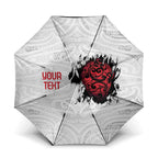New Zealand Maori Heart Tribal Personalised Umbrella Polynesian Patterns