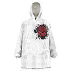 New Zealand Maori Heart Tribal Personalised Wearable Blanket Hoodie Polynesian Patterns