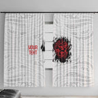 New Zealand Maori Heart Tribal Personalised Window Curtain Polynesian Patterns