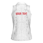New Zealand Maori Heart Tribal Personalised Women Sleeveless Polo Shirt Polynesian Patterns