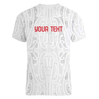 New Zealand Maori Heart Tribal Personalised Women V-Neck T-Shirt Polynesian Patterns