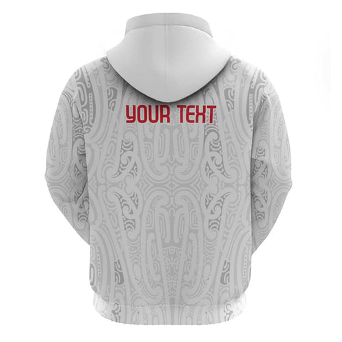 New Zealand Maori Heart Tribal Personalised Zip Hoodie Polynesian Patterns
