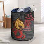 Brisbane Broncos ANZAC Personalised Laundry Basket Lest We Forget Poppy Camo
