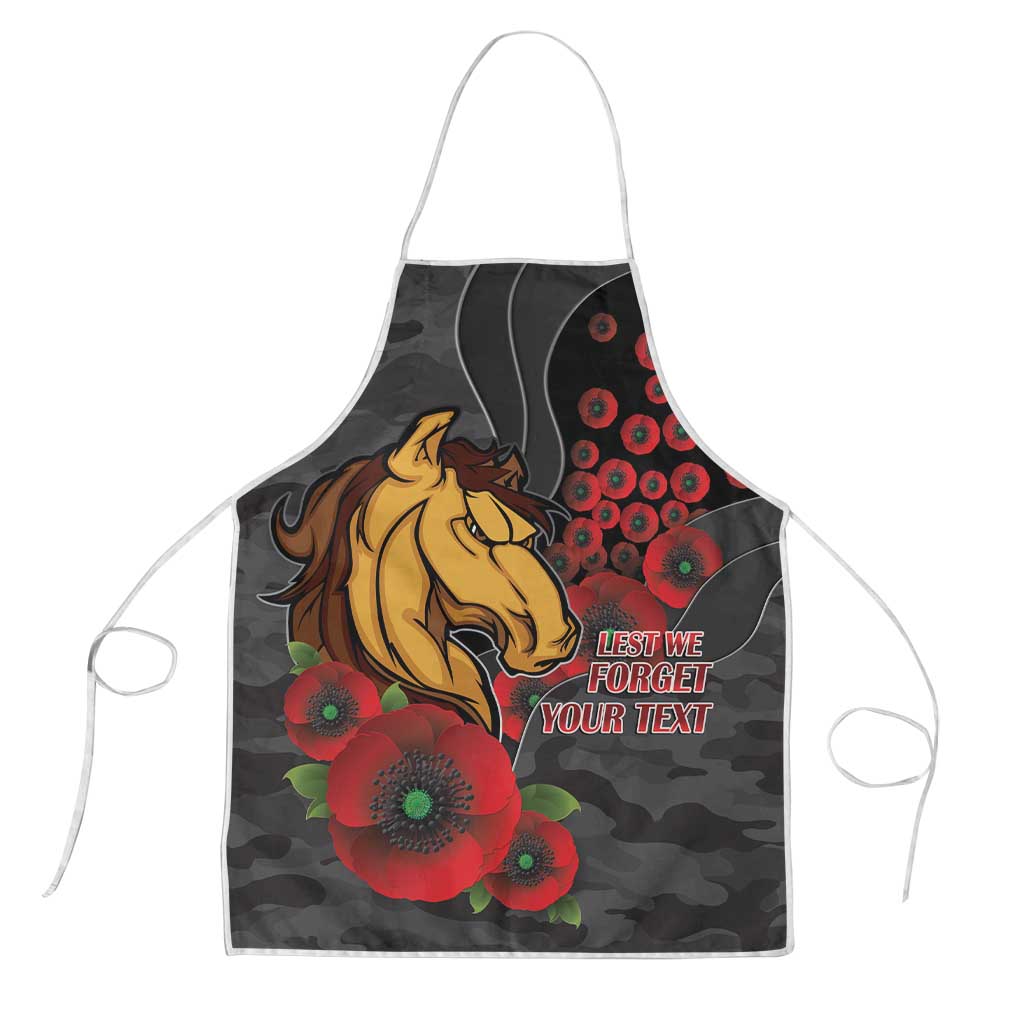 Brisbane Broncos ANZAC Personalised Apron Lest We Forget Poppy Camo
