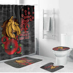 Brisbane Broncos ANZAC Personalised Bathroom Set Lest We Forget Poppy Camo