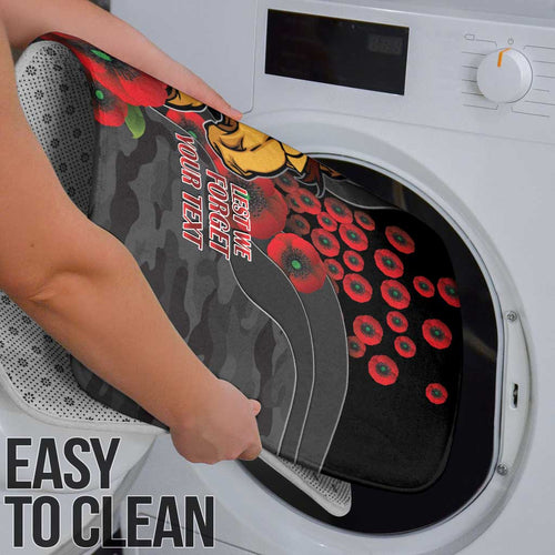 Brisbane Broncos ANZAC Personalised Bathroom Set Lest We Forget Poppy Camo