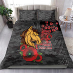 Brisbane Broncos ANZAC Personalised Bedding Set Lest We Forget Poppy Camo
