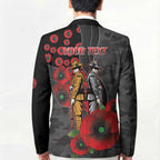 Brisbane Broncos ANZAC Personalised Blazer Lest We Forget Poppy Camo