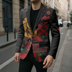 Brisbane Broncos ANZAC Personalised Blazer Lest We Forget Poppy Camo