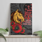 Brisbane Broncos ANZAC Personalised Canvas Wall Art Lest We Forget Poppy Camo