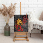 Brisbane Broncos ANZAC Personalised Canvas Wall Art Lest We Forget Poppy Camo