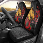 Brisbane Broncos ANZAC Personalised Car Seat Cover Lest We Forget Poppy Camo