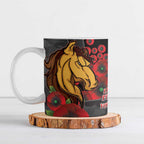 Brisbane Broncos ANZAC Personalised Ceramic Mug Lest We Forget Poppy Camo