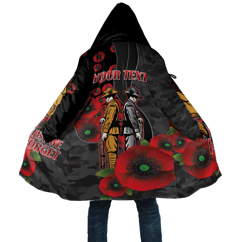 Brisbane Broncos ANZAC Personalised Cloak Lest We Forget Poppy Camo