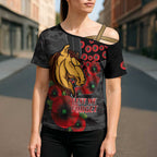 Brisbane Broncos ANZAC Personalised Cross Shoulder Shirt Lest We Forget Poppy Camo
