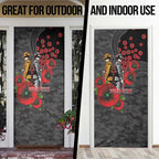 Brisbane Broncos ANZAC Personalised Door Cover Lest We Forget Poppy Camo