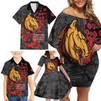 Brisbane Broncos ANZAC Personalised Family Matching Off Shoulder Short Dress and Hawaiian Shirt Lest We Forget Poppy Camo