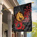 Brisbane Broncos ANZAC Personalised Garden Flag Lest We Forget Poppy Camo