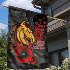 Brisbane Broncos ANZAC Personalised Garden Flag Lest We Forget Poppy Camo